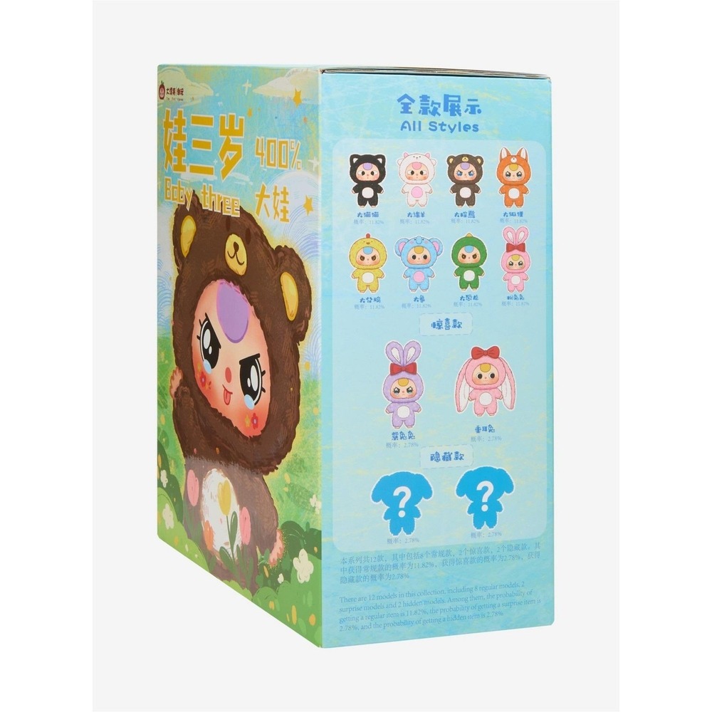Baby Three 400% Blind‎ Box Plush – Sealed Mystery Kawaii Collectible Plushie Toy - Picture 3 of 10